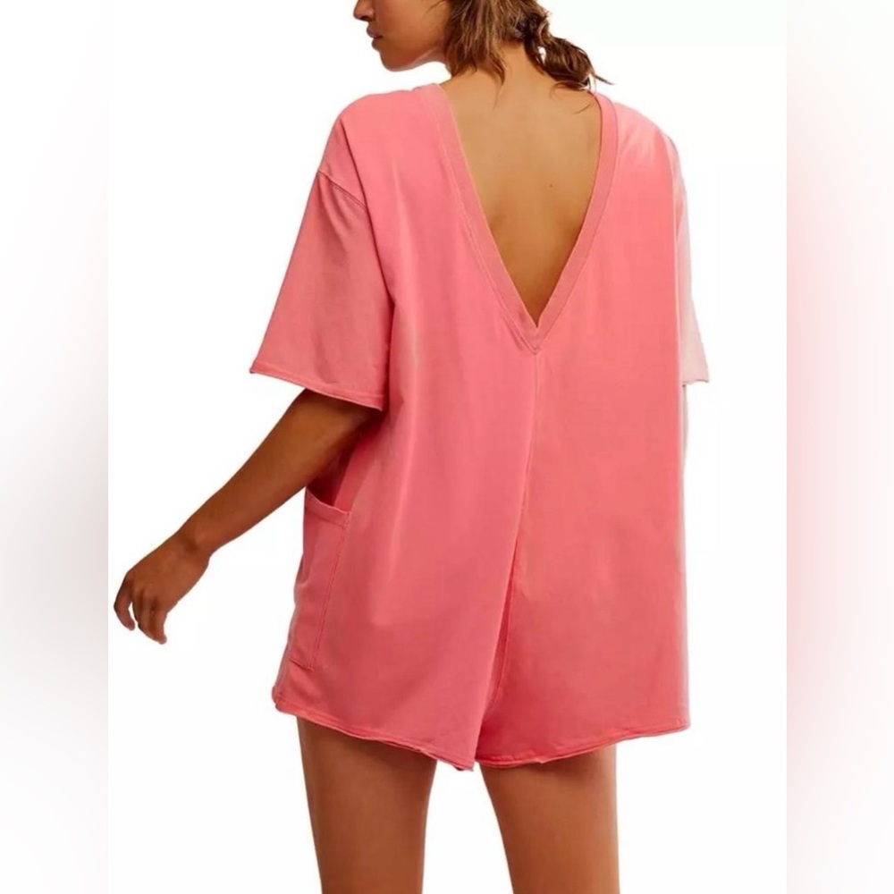 NWT Free People Hot Shot Tee Romper Size Large - Picture 3 of 7